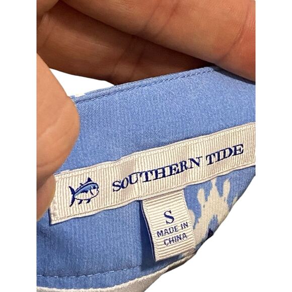 Size Small Southern Tide "RAYELLE" Layered Sundress Tier Blue White Ikat - Picture 8 of 8